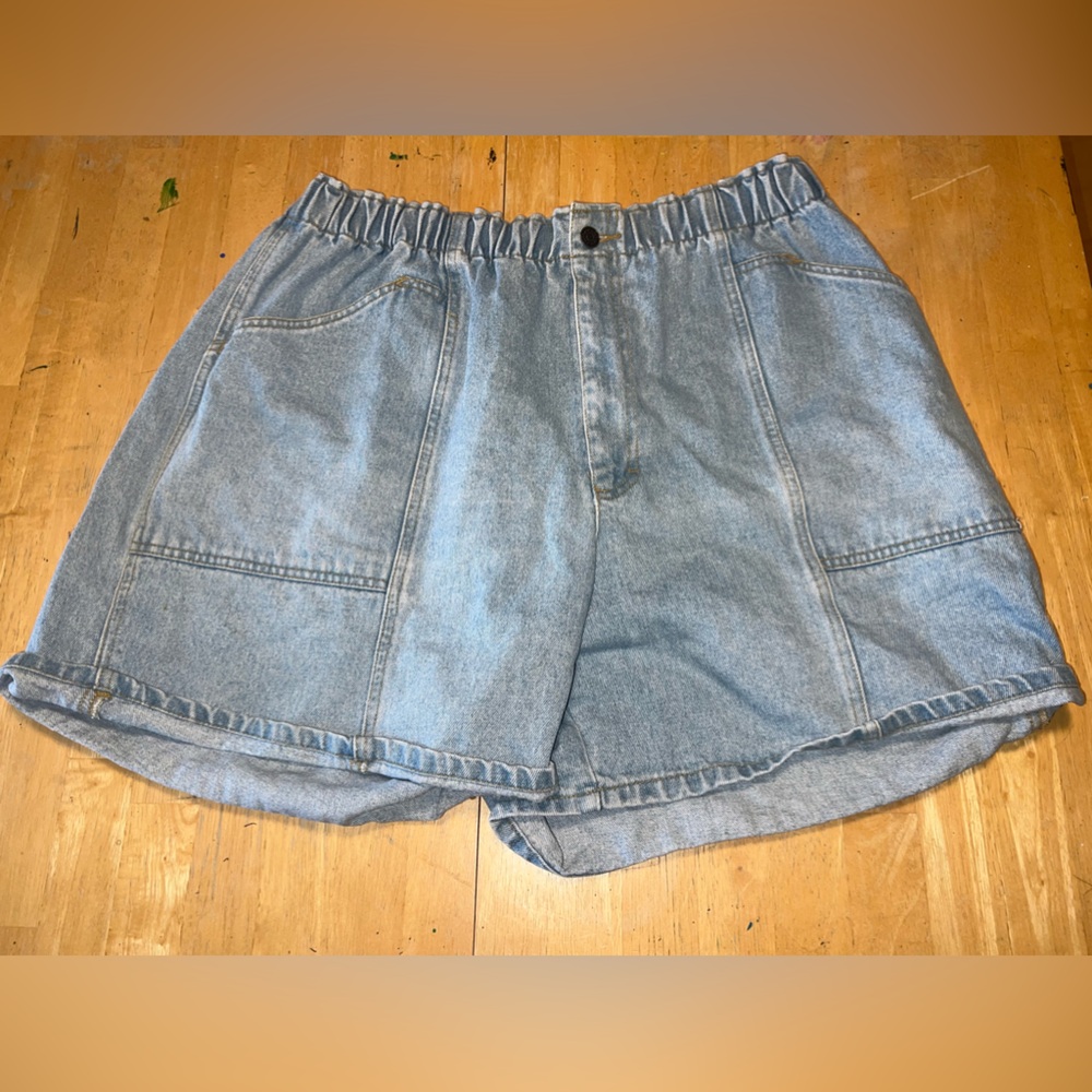 Womens plus size Cherokee high rise denim shorts